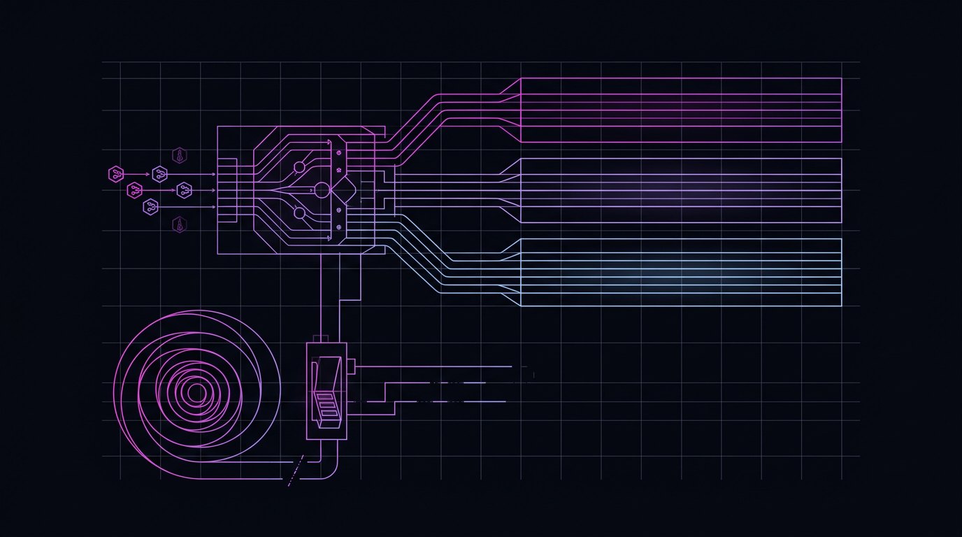 A routing manifold sorting requests by stakes, with a circuit breaker halting a runaway loop