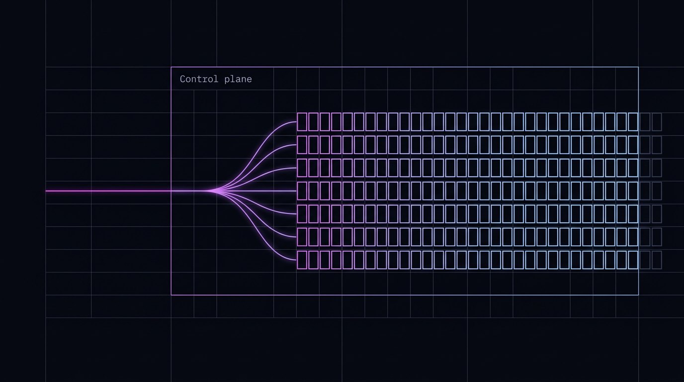 A plain-language directive resolving into a structured, recorded token lattice