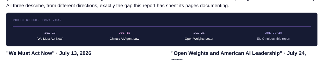 Two open letters and one regulation: the July 2026 policy window