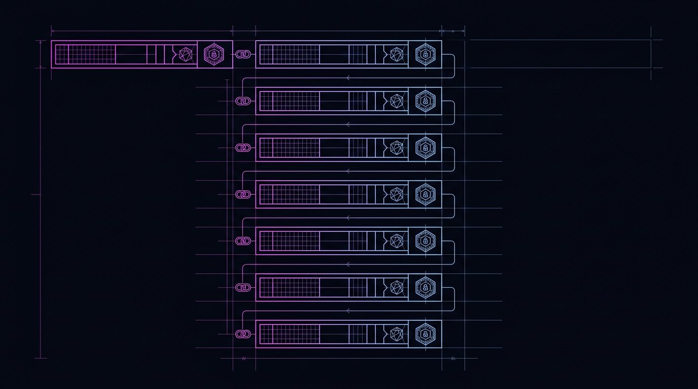 A hash-chained ledger of sealed, permanent execution records